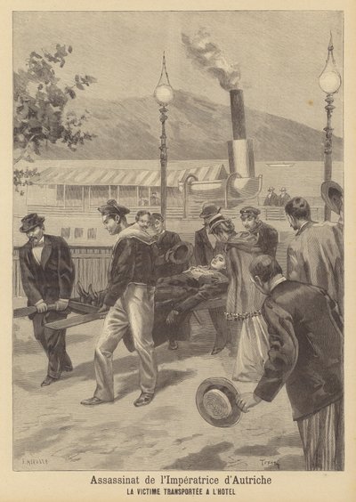 Asesinato de la emperatriz Isabel de Austria de French School
